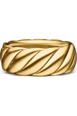 David Yurman 18kt gold Sculpted Cable Contour band ring (9mm)