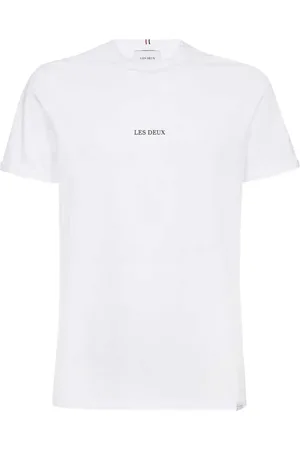 Les Deux Logo-embroidered cotton T-shirt