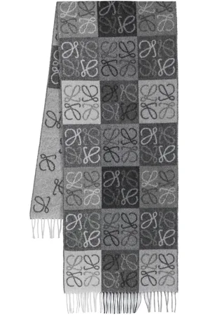 Loewe Anagram-jacquard wool-blend scarf