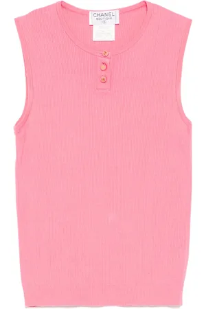 CHANEL 1997 ribbed tank top