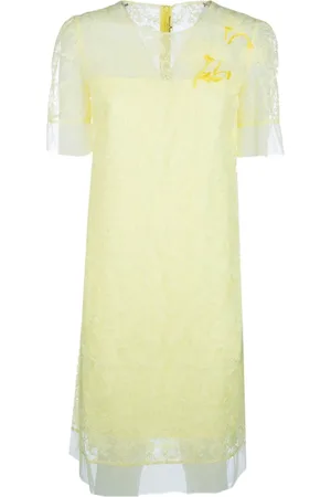 ERMANNO SCERVINO Floral-embroidered midi dress