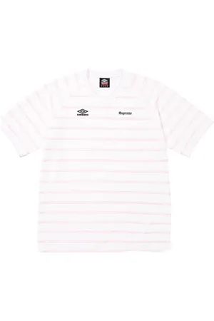 Supreme X Umbro?? striped "SS 25 - " soccer jersey