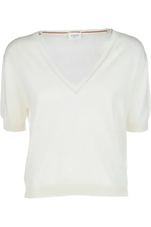 CRUNA V-neck knitted top