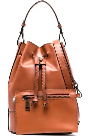 Officine creative Saddle leather drawstring bucket bag