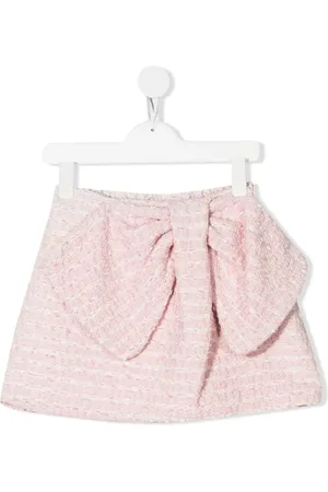 LA STUPENDERIA Boucle bow-detail mini skirt