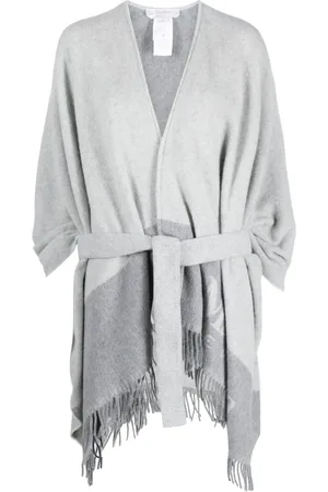 Max Mara Logo-jacquard wool blend poncho