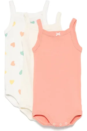 Petit Bateau Cotton bodysuits (set of three)