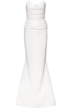 Ana Radu Lace-embellished ruched gown