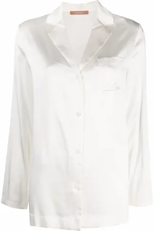 12 STOREEZ Patch pocket silk shirt