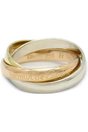 Cartier 2010s 18K white, and yellow Trinity ring