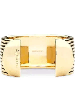 Salvatore Ferragamo Gancini striped bangle bracelet