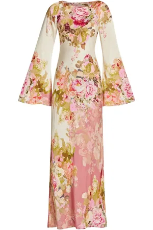 HEMANT AND NANDITA Floral-print midi dress