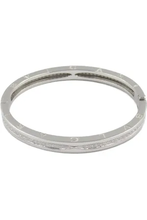 Bvlgari 2010s 18K white gold B.Zero 1 white diamonds bracelet