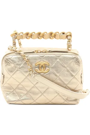 CHANEL 2021 metallic-effect two-way bag