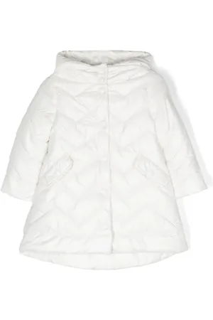 MONNALISA Chevron-quilt padded coat