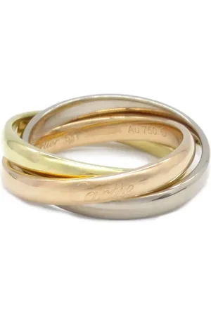 Cartier 2010s 18K yellow, rose and white Trinity ring