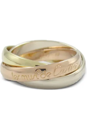 Cartier 2010s 18K white, and yellow Trinity ring