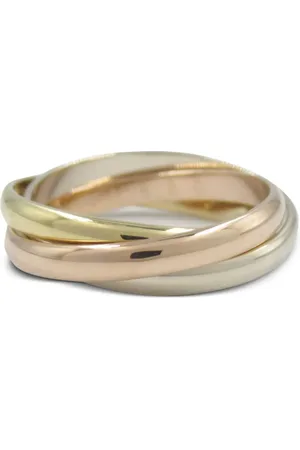 Cartier 2010s 18K white, and yellow Trinity ring