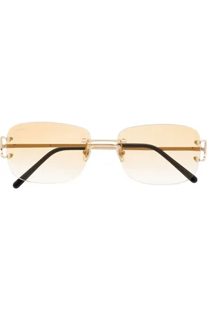 Cartier Engraved-logo frameless sunglasses