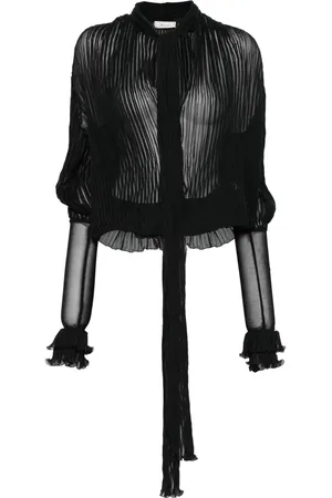 BLUMARINE Pleated silk blouse