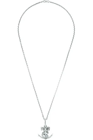 YOHJI YAMAMOTO Snake-anchor pendant necklace