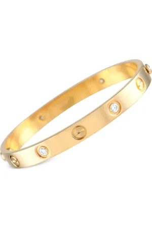 Cartier 18K yellow Love 4 diamond bracelet