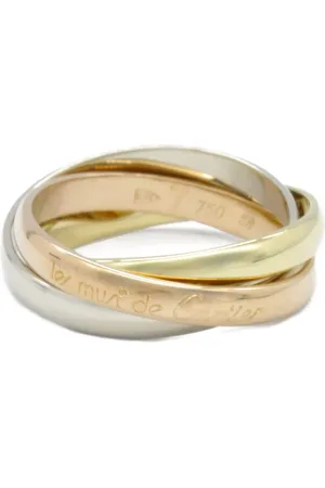 Cartier 2010s 18K white, and yellow Trinity ring