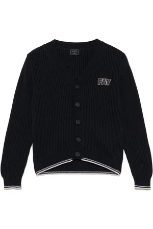 FAY Logo-patch cardigan
