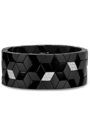 ROBERTO DEMEGLIO Ceramic stretch diamond bracelet