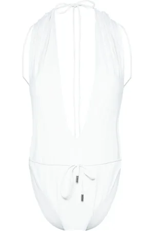 Saint Laurent V-neck backless one-piece