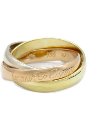Cartier 2010s 18K white, and yellow Trinity ring