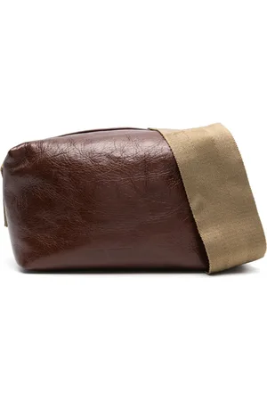 UMA WANG Logo-debossed leather shoulder bag