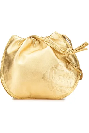 Loewe 2000-2024 Anagram Metallic Calfskin Drawstring crossbody bag