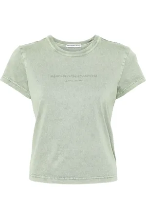 Alexander Wang Logo-embroidered cotton T-shirt