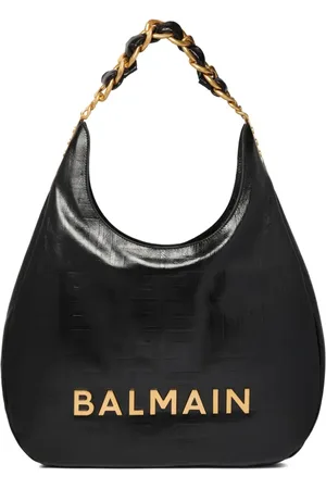 Balmain 1945 crinkled leather shoulder bag