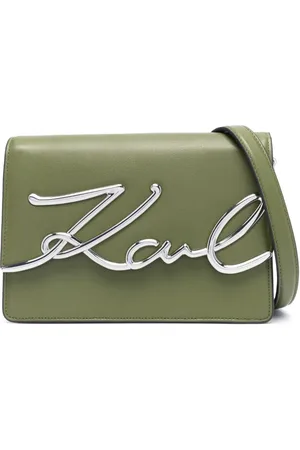 Karl Lagerfeld K/Signature leather shoulder bag