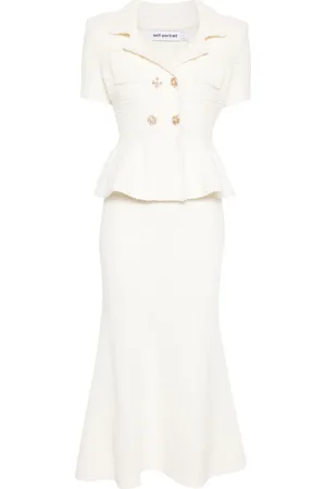 Self-Portrait Knitted midi dress