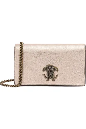 Roberto Cavalli Mirror Snake-plaque shoulder bag