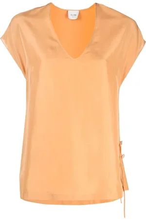 ALYSI V-neck silk blouse