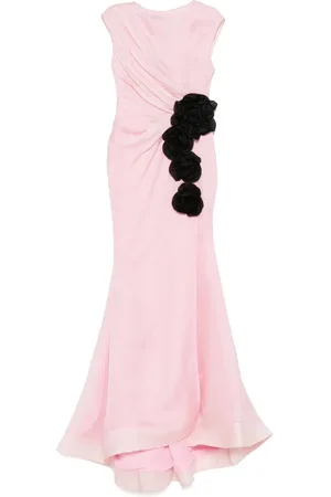 Parlor Floral-appliqu?? maxi dress