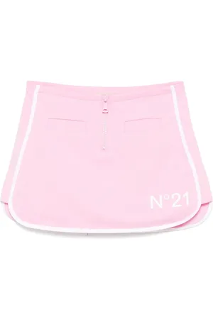 Nº21 Rubberised-logo skirt