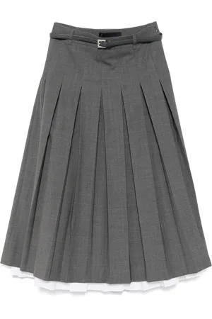 JUUN.J Layered pleated skirt