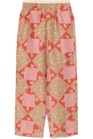 RANRA Mix-print trousers