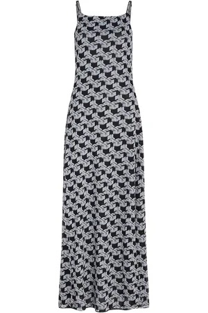 Karl Lagerfeld Monogram-print mesh maxi dress