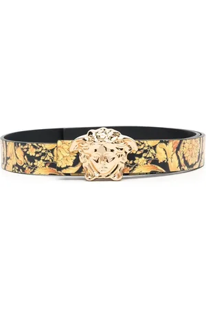VERSACE Medusa baroque-print leather belt