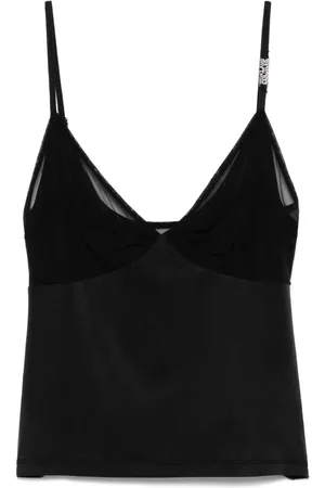 VERSACE Mesh-panelling top