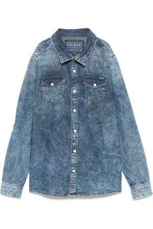 Guess Logo-patch shirt