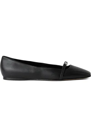 Karl Lagerfeld Logo-plaque leather ballerina shoes