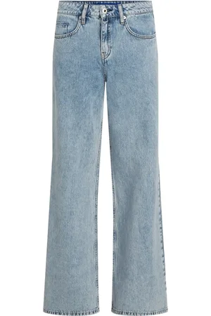 Karl Lagerfeld Mid-rise wide-leg jeans
