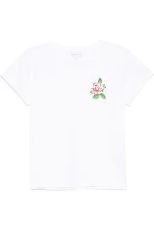 AGNÈS B. Embroidered floral T-sihrt